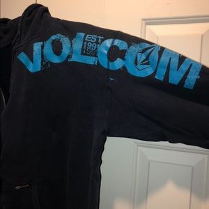 Volcom zip up black hoodie